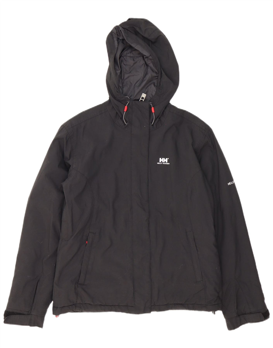 Jaqueta corta-vento feminina Helly Hansen com capuz Reino Unido 14 médio preto