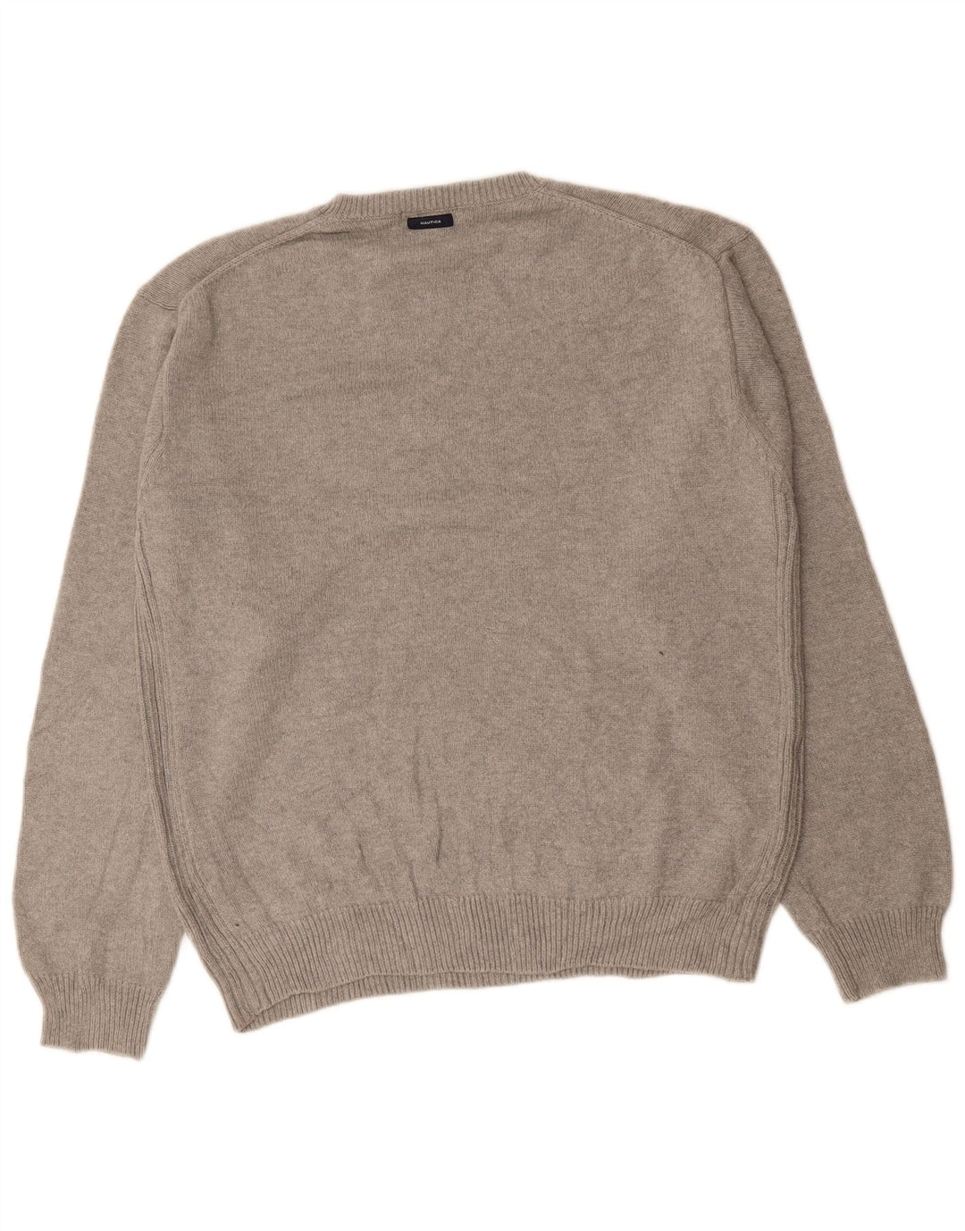 Suéter masculino NAUTICA com gola redonda XL algodão cinza
