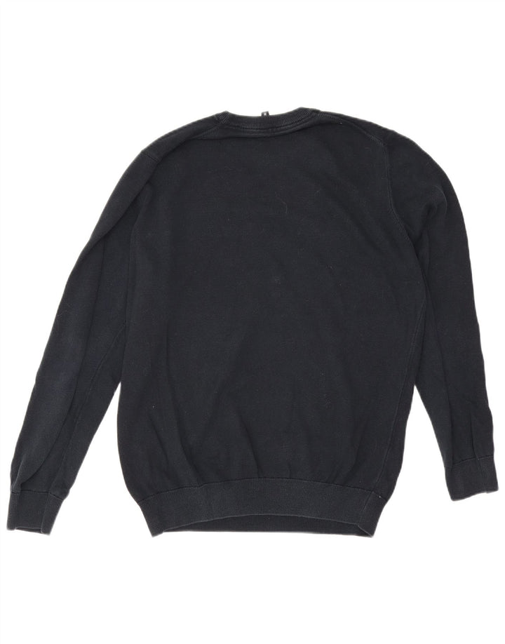 Suéter masculino Barbour com gola redonda, algodão azul marinho médio