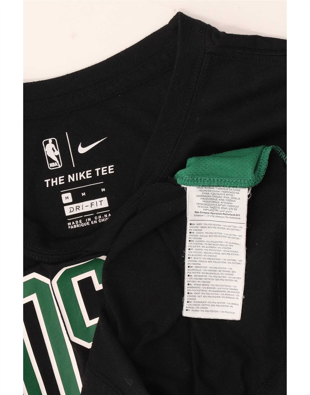 Camiseta Nike Mens Boston Celtics Graphic Top Médio Preto Poliéster