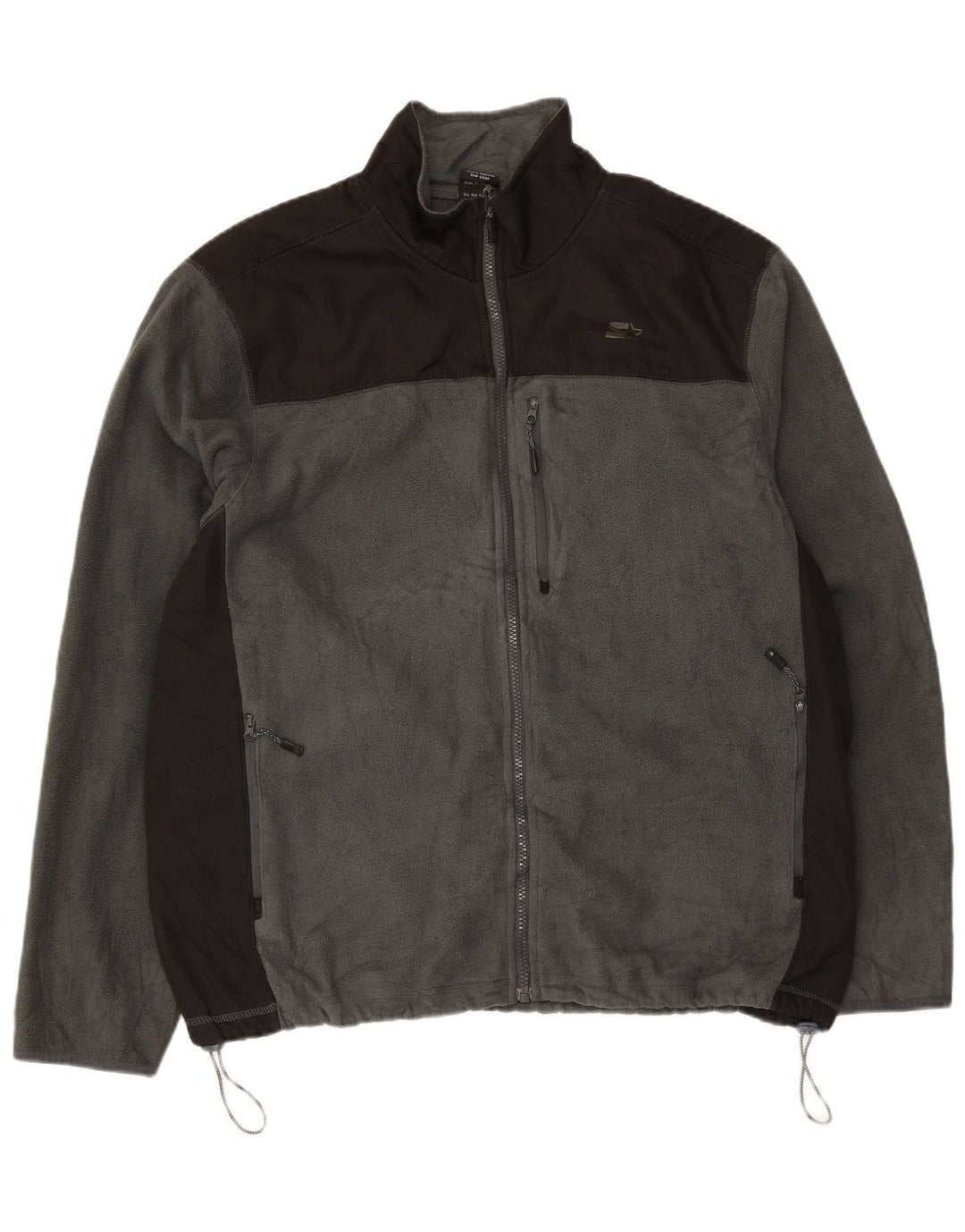 Jaqueta de lã masculina Starter UK 42/44 grande poliéster colorblock cinza