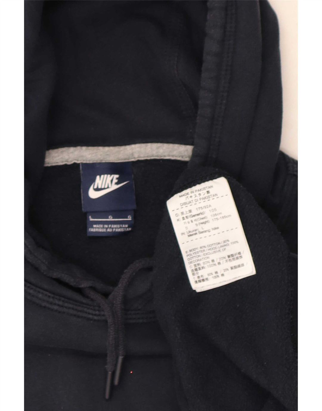 Jumper com capuz masculino Nike grande algodão azul marinho