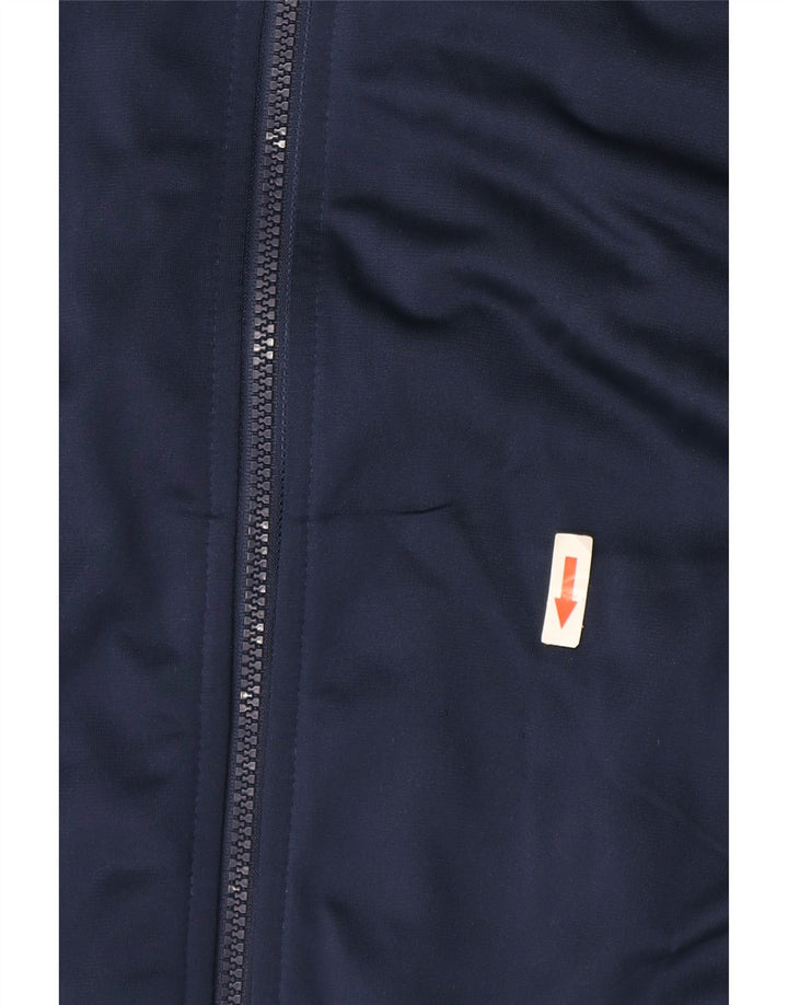 Asics Mens Tracksuit Top Jacket Pequeno Azul Marinho Poliéster