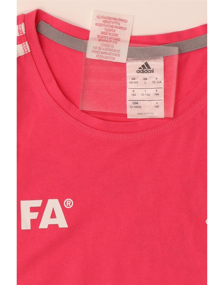 Camiseta ADIDAS Meninas Graphic 13-14 Anos Rosa