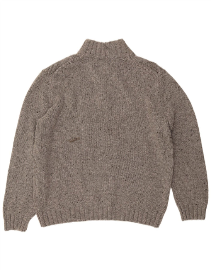 Suéter masculino NAUTICA com gola redonda XL cinza manchado acrílico