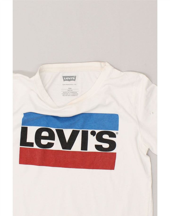 LEVI'S Boys Graphic T-Shirt Top 9-10 Years White | Vintage Levi's | Thrift | Second-Hand Levi's | Used Clothing | Messina Hembry 