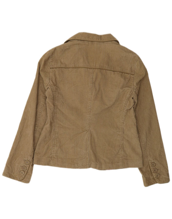 Jaqueta blazer feminina de veludo com 3 botões Massimo Dutti UE 42 grande marrom