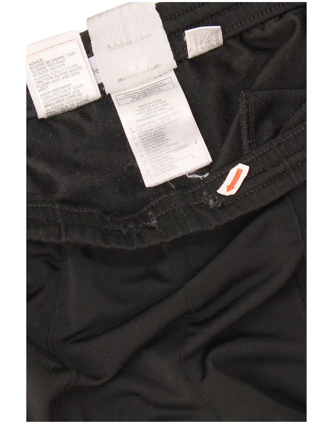 Calças de treino Adidas meninos 11-12 anos poliéster preto