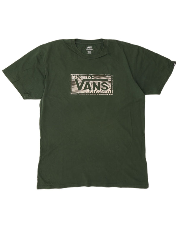 Camiseta Vans masculina gráfica grande algodão verde