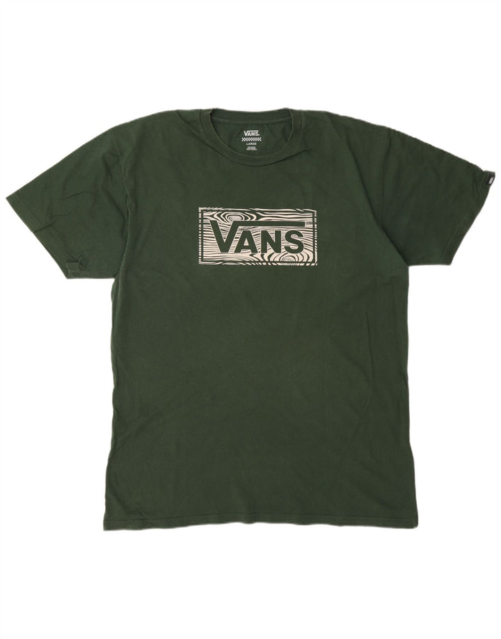 Camiseta Vans masculina gráfica grande algodão verde