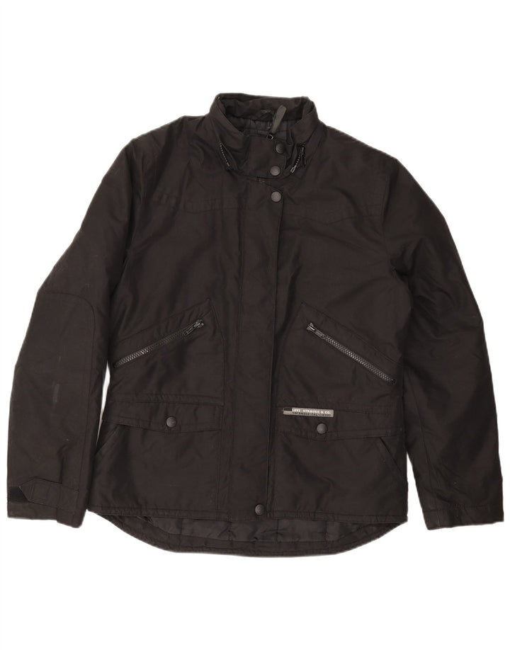 Jaqueta corta-vento feminina Levi's Oversized UK 10 pequena poliéster preta