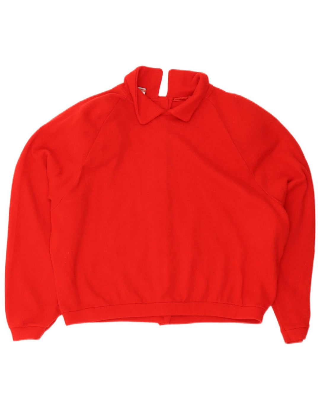 Suéter feminino Stefanel com gola polo grande e grande, Reino Unido 14, médio, vermelho