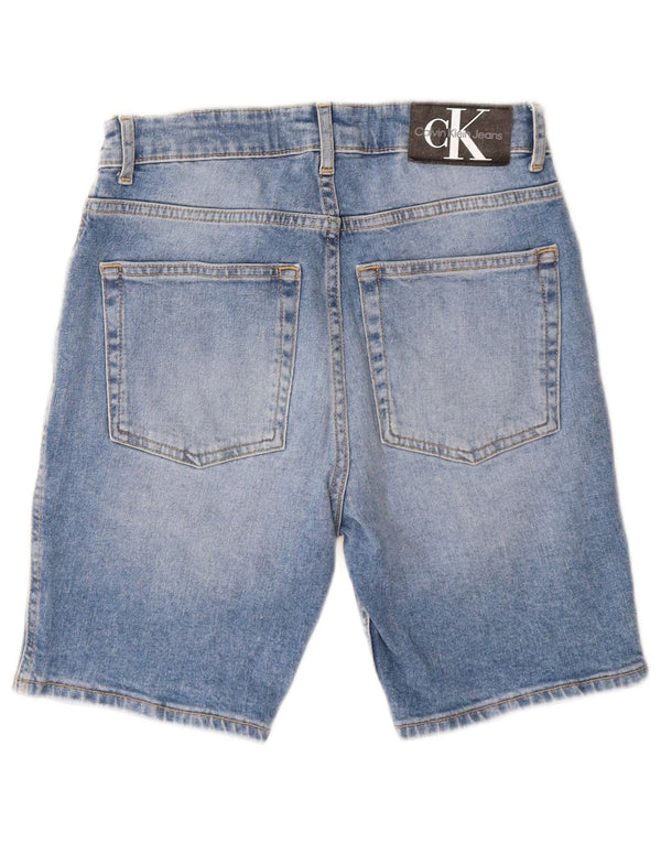 Calvin Klein Meninos Shorts Jeans 13-14 Anos W26 Azul