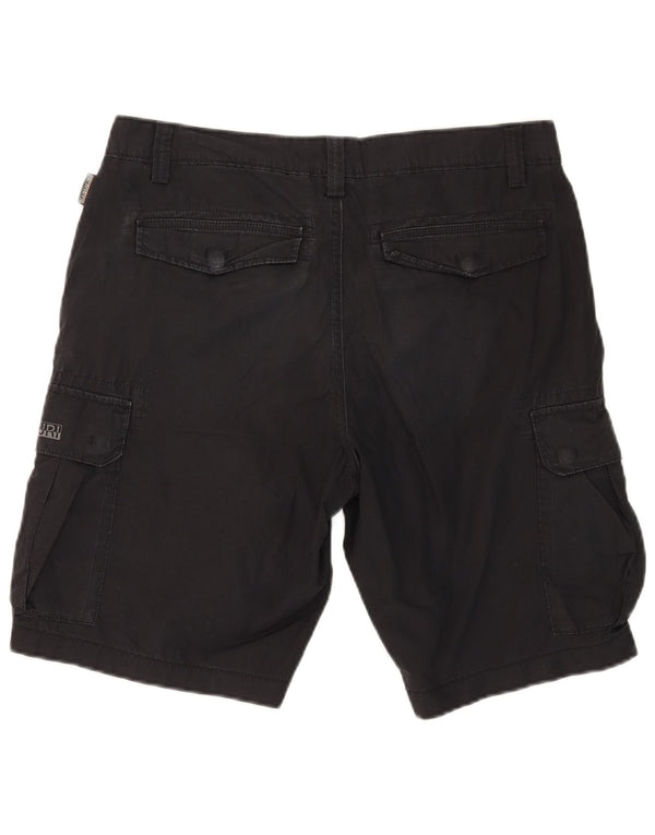 Napapijri Mens Geographic Cargo Shorts W33 Médio Azul Marinho Algodão