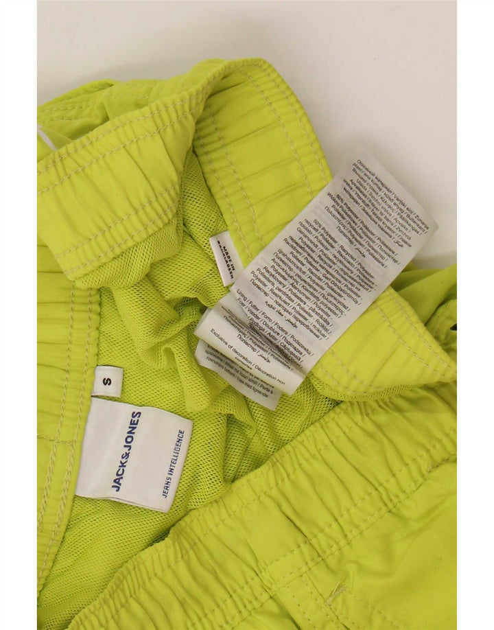Shorts de natação masculinos Jack & Jones Graphic pequeno poliéster verde