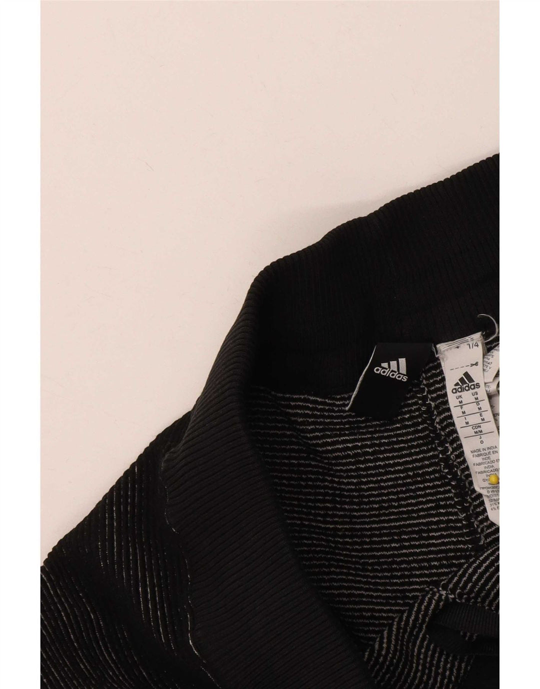 Adidas Mens Treino Calça Joggers Médio Preto Geométrico Lã