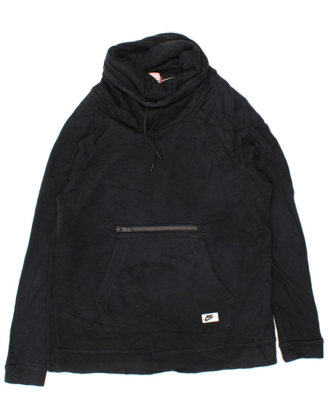 NIKE Womens Roll Neck Sweatshirt Jumper UK 6 XS Black Cotton Vintage Nike and Second-Hand Nike from Messina Hembry 
