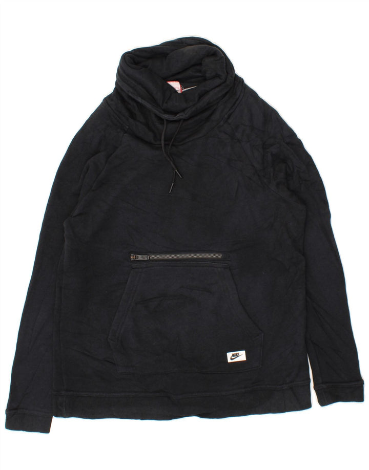 NIKE Womens Roll Neck Sweatshirt Jumper UK 6 XS Black Cotton Vintage Nike and Second-Hand Nike from Messina Hembry 