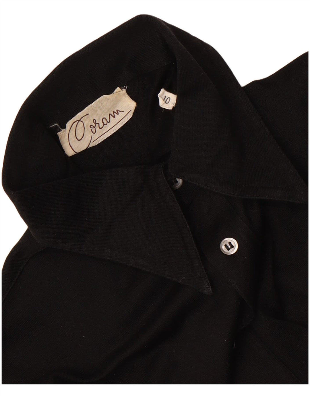 Camisa Vintage Feminina UK 10 Pequena Preta