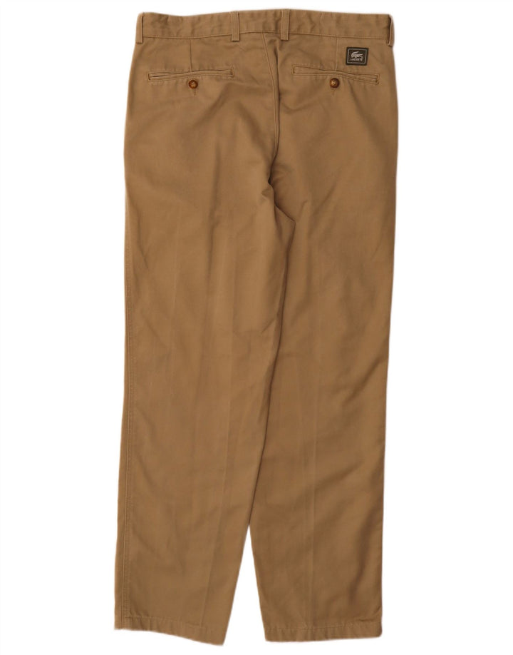 Lacoste Mens Straight Chino Calças Tamanho 40 Médio W32 L30 Bege