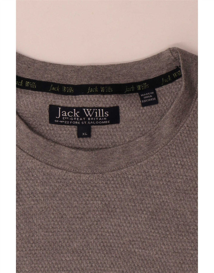 Camiseta masculina Jack Wills Top XL algodão cinza