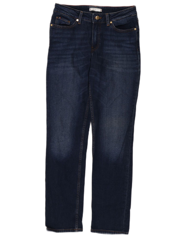 Jeans Tommy Hilfiger feminino Rome RW Straight W28 L30 azul marinho algodão