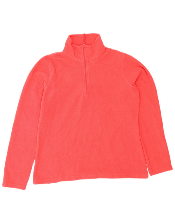 Suéter de lã feminino Mountain Warehouse com zíper e pescoço UK 14 poliéster vermelho médio