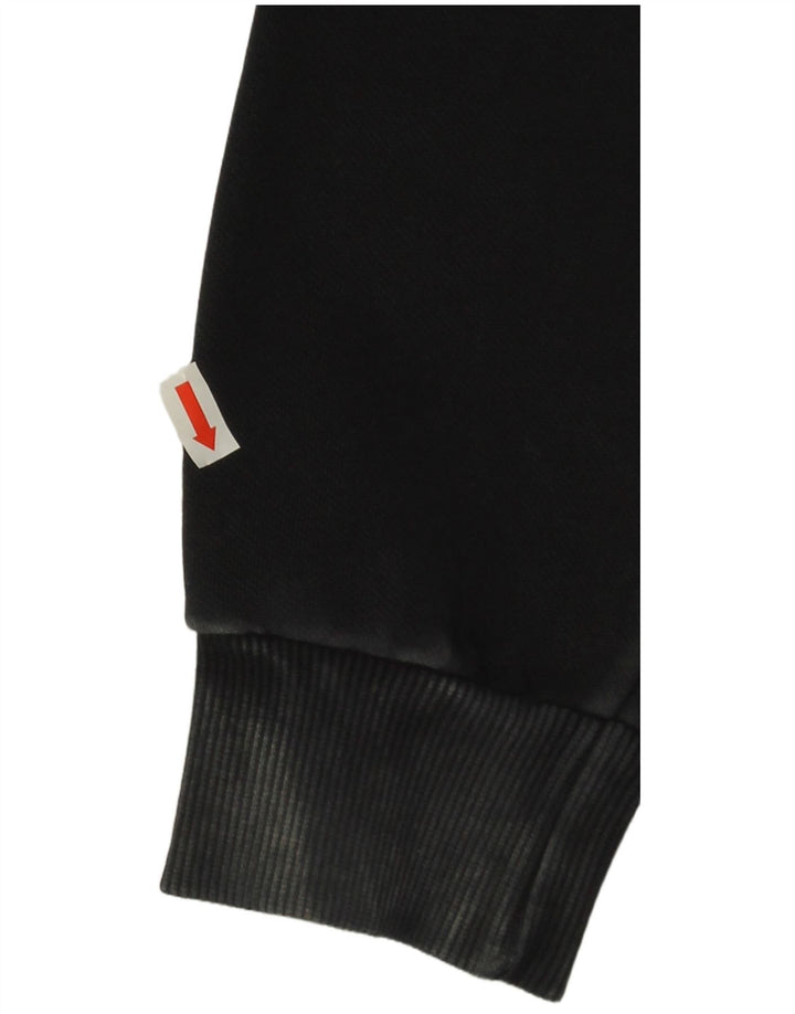 Puma masculino gráfico moletom com capuz pequeno algodão preto