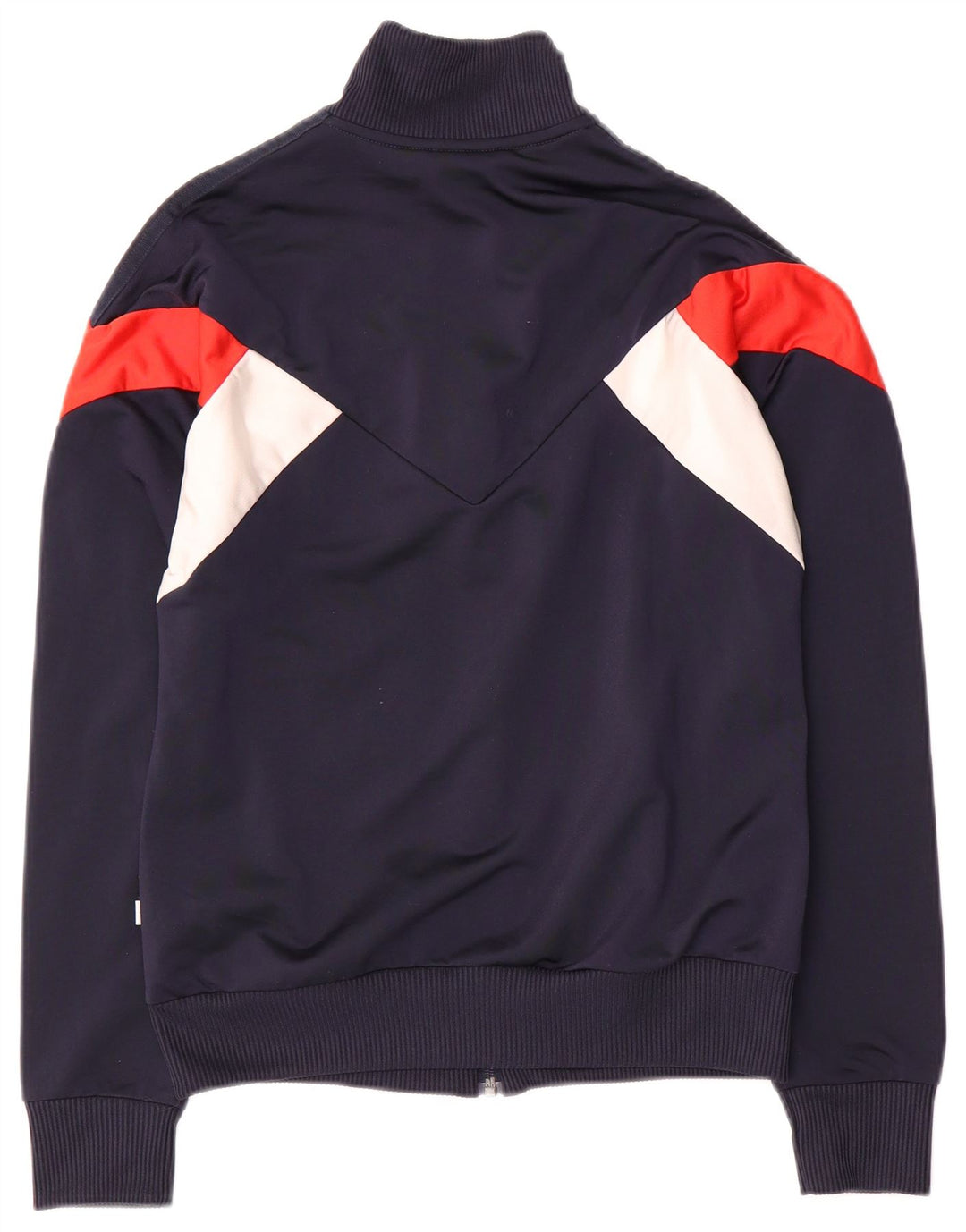 Adidas Womens Tracksuit Top Jacket UK 12 Médio Azul Marinho Colourblock