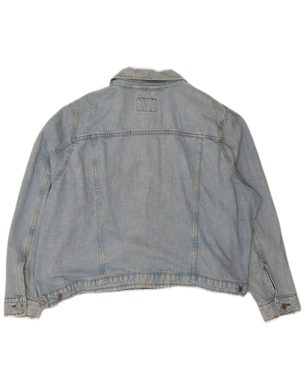 Jaqueta jeans feminina Marks & Spencer Reino Unido 28 6XL algodão azul
