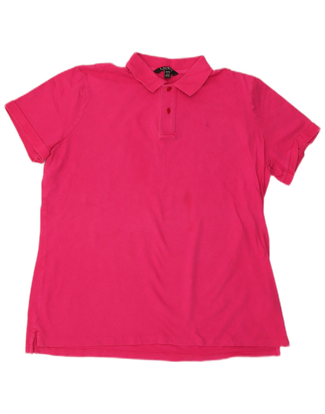 Polo feminino RALPH LAUREN Reino Unido 18 XL algodão rosa