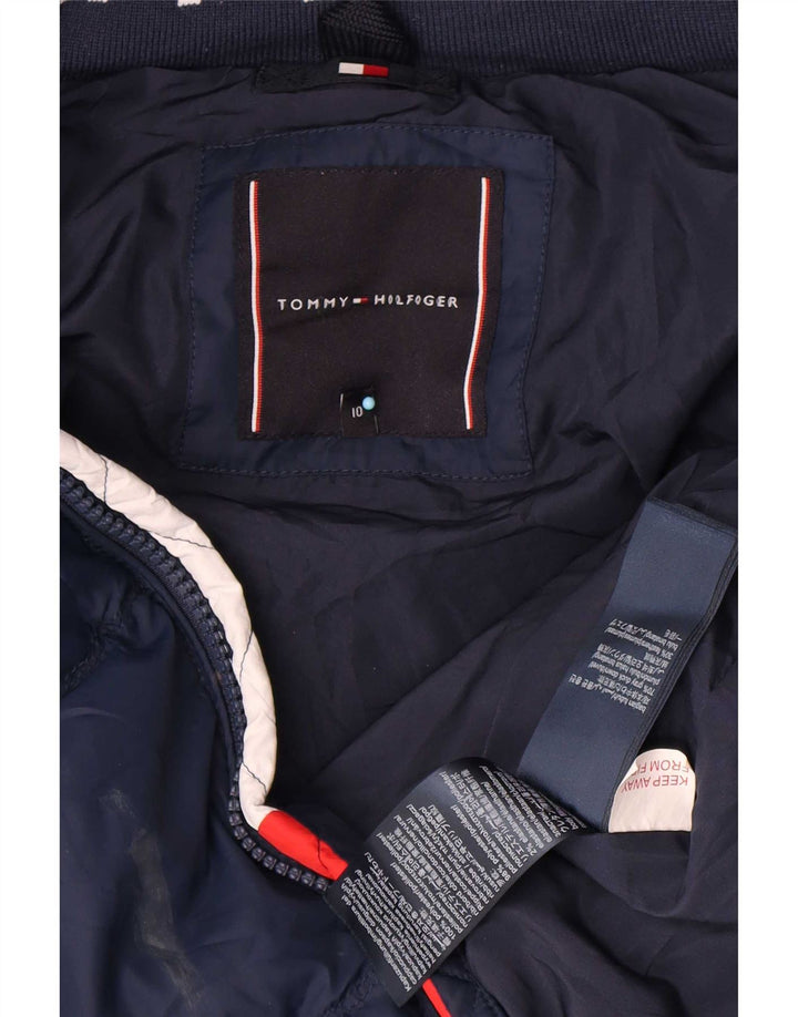Jaqueta acolchoada com capuz para meninos Tommy Hilfiger 9-10 anos azul marinho poliéster