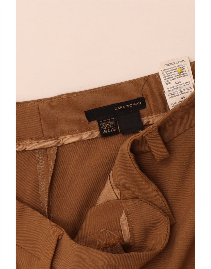 Calça Chino Reta Feminina Zara EU 40 Médio W30 L31 Marrom