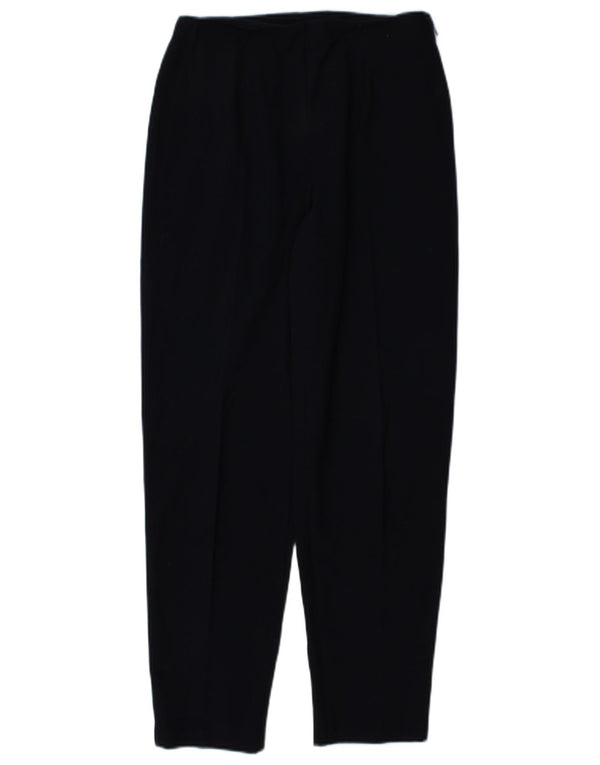 Calça feminina de terno cônico Marks & Spencer UK 10 pequena W28 L28 azul marinho