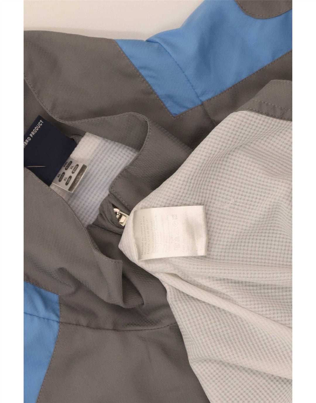 Jaqueta de chuva masculina Umbro UK 42 XL cinza Colourblock poliéster