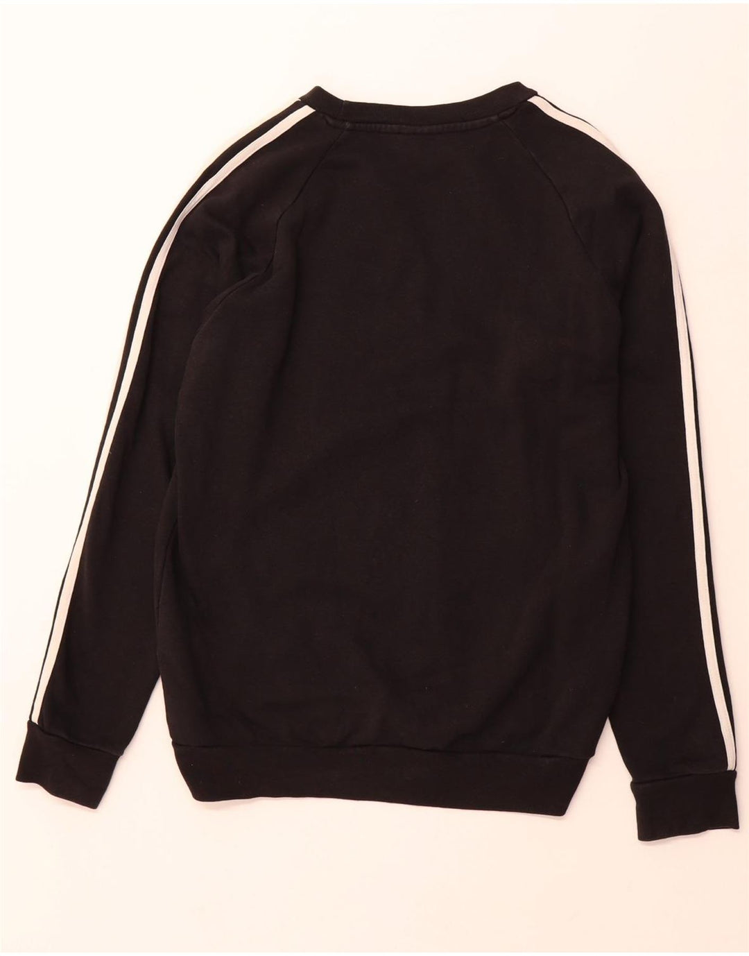 ADIDAS Mens Moletom Jumper Pequeno Algodão Preto