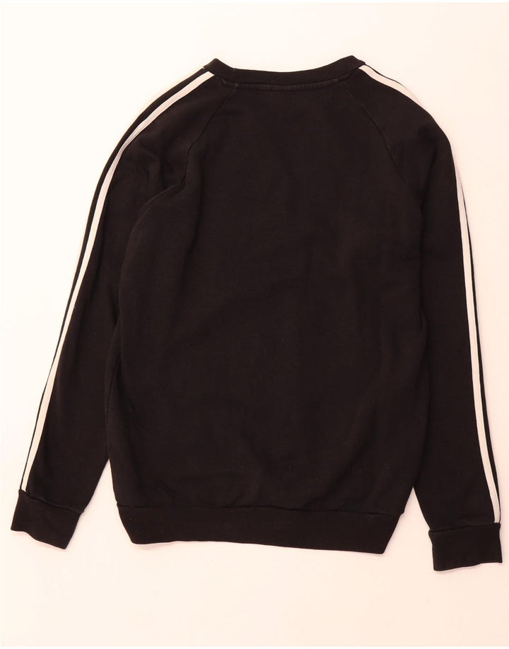 ADIDAS Mens Moletom Jumper Pequeno Algodão Preto