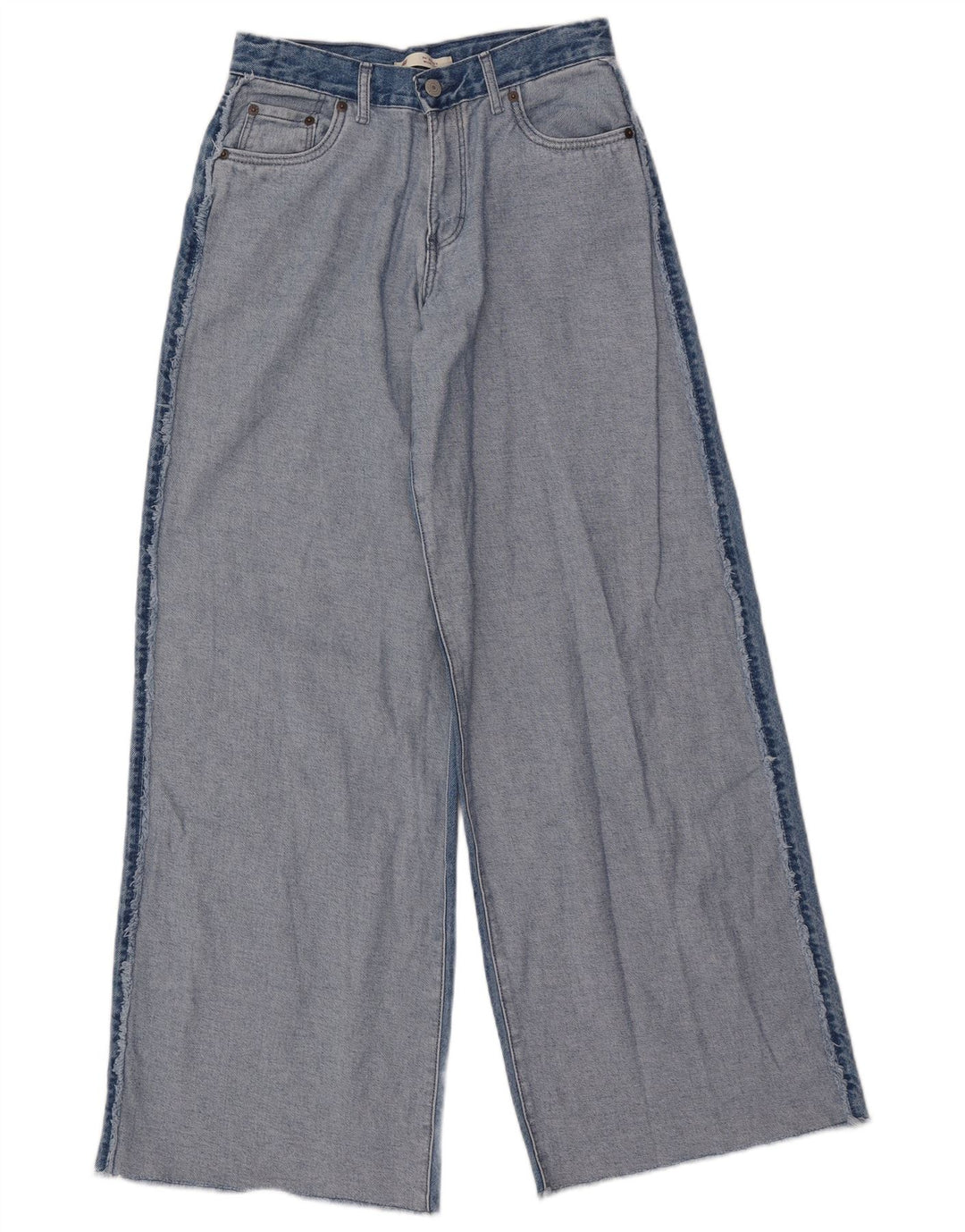 Jeans de perna larga para meninas LEVI'S 13-14 anos W26 L31 azul algodão colorblock