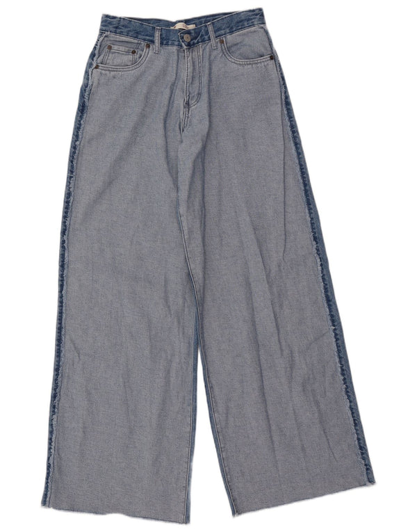 Jeans de perna larga para meninas LEVI'S 13-14 anos W26 L31 azul algodão colorblock