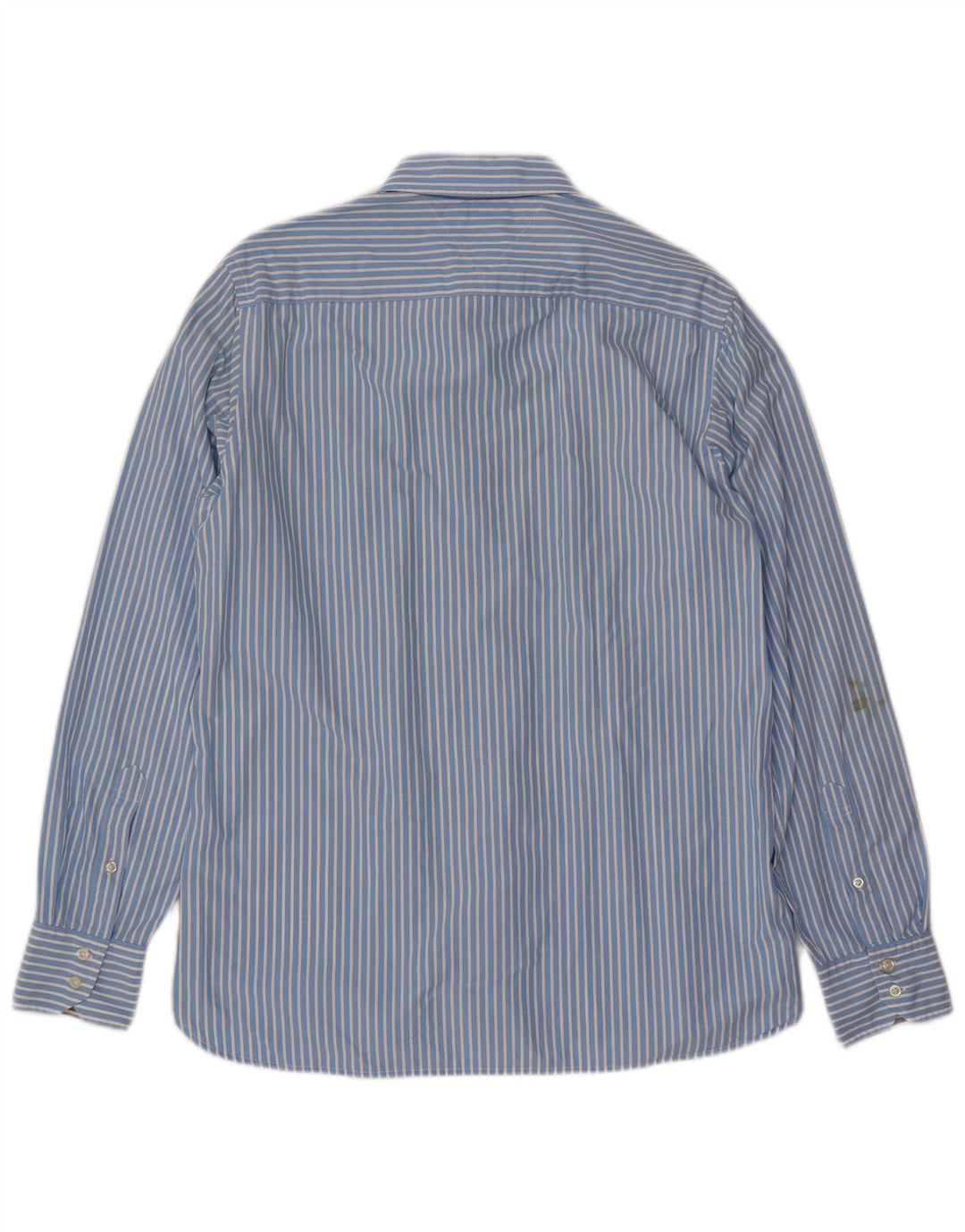 Camisa masculina TOMMY HILFIGER de algodão listrado azul médio