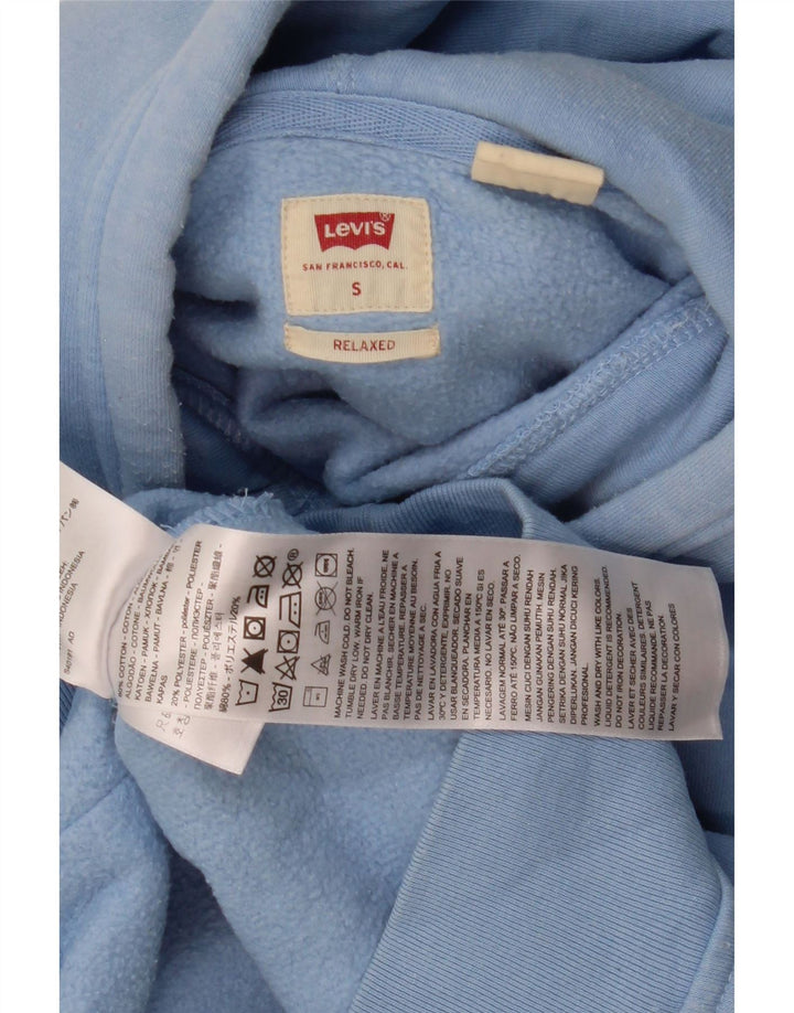 Moletom com capuz gráfico relaxado masculino Levi's pequeno azul algodão
