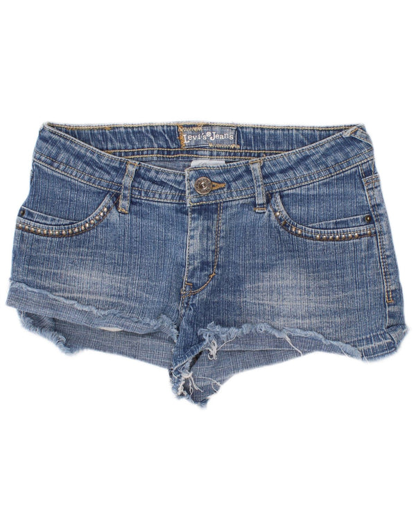 Shorts jeans femininos Levi's 11-12 anos W24 Azul Rami