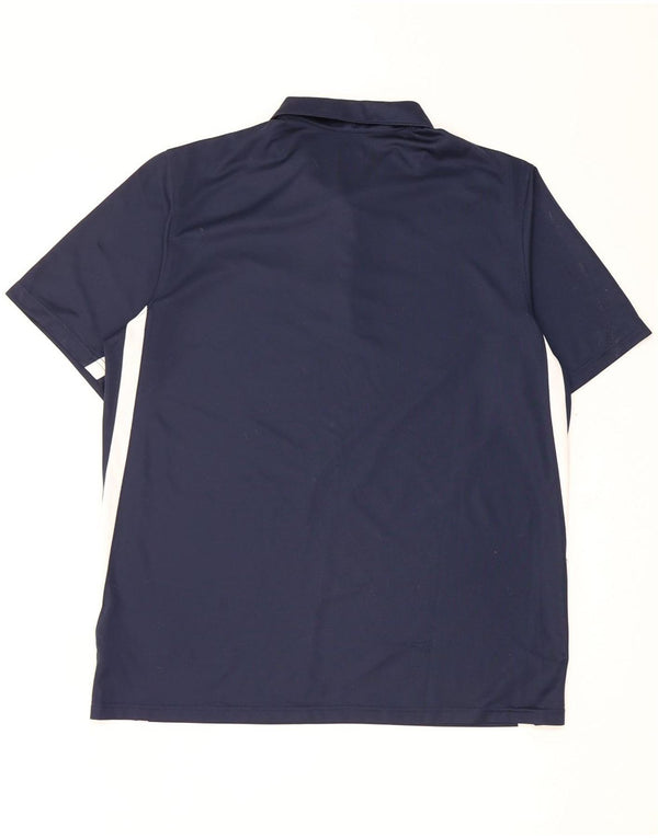 Camisa polo masculina Nike Dri Fit grande poliéster colorblock azul marinho