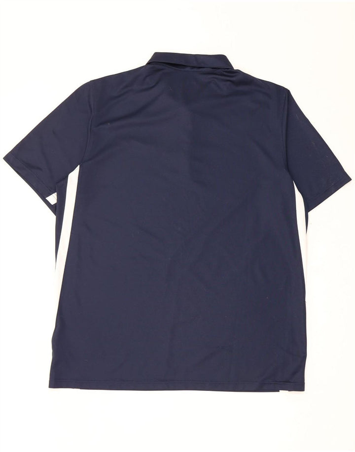 Camisa polo masculina Nike Dri Fit grande poliéster colorblock azul marinho
