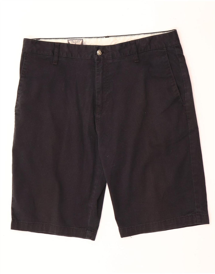 Volcom Mens Chino Shorts W34 Grande Algodão Preto