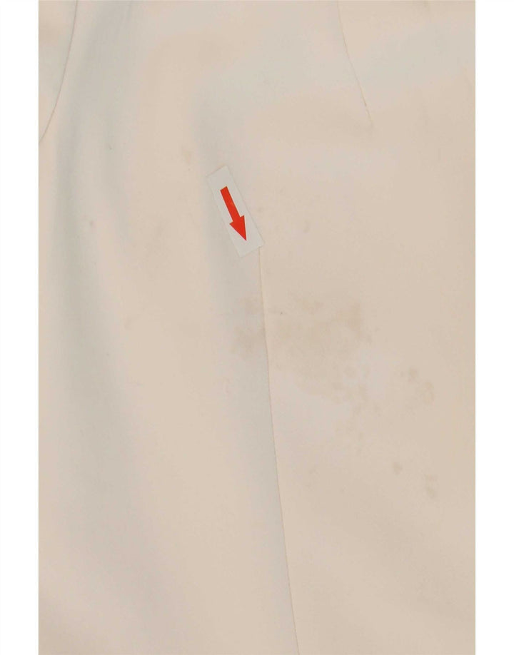 Jaqueta blazer feminina Zara com 1 botão Reino Unido 10 pequeno poliéster branco