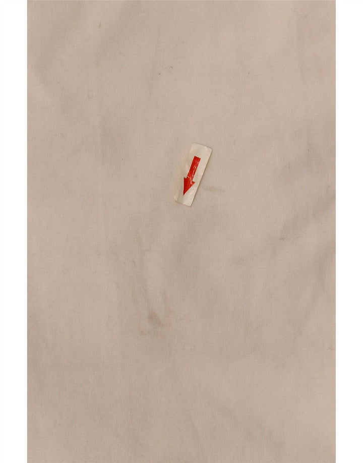 Zara Mens Slim Chino Calças EU 44 Grande W34 L30 Poliéster Branco