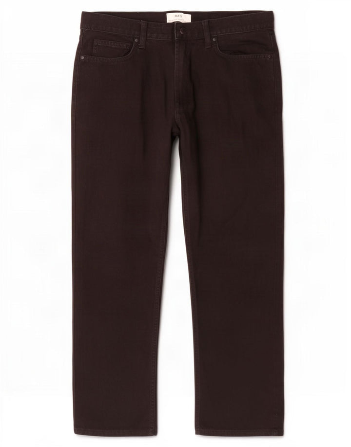 Jeans retos masculinos Marks & Spencer W34 L31 algodão preto