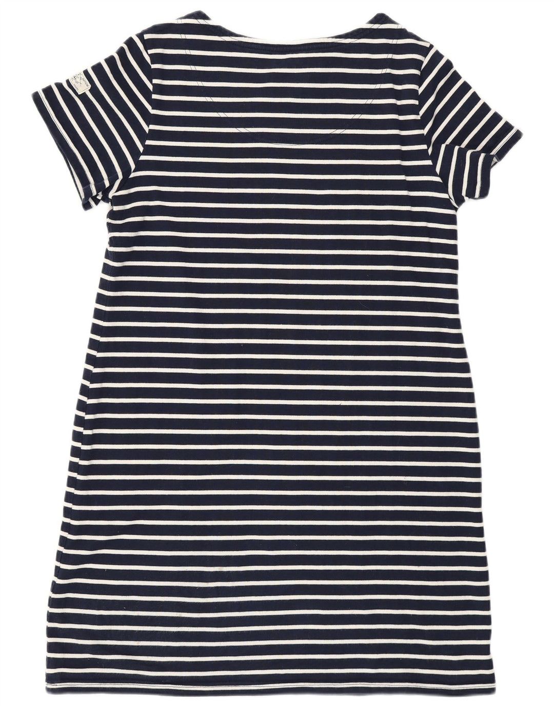 JOULES Vestido camiseta feminino UK 16 grande azul marinho listrado algodão náutico