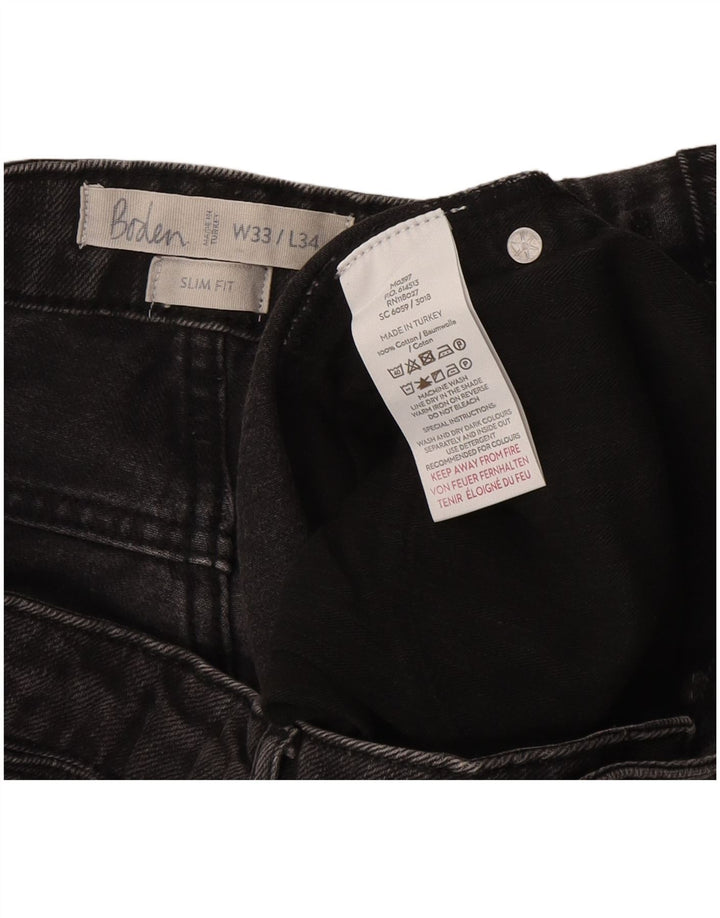 Boden Mens Slim Jeans W33 L34 Cinza Algodão